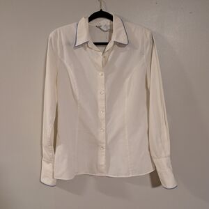 Vintage Pendleton Button Up Shift With Blue Trim Size 8